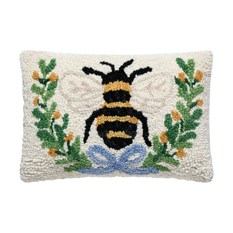 Peking Handicraft - Bee In A Wreath Hook Pillow
