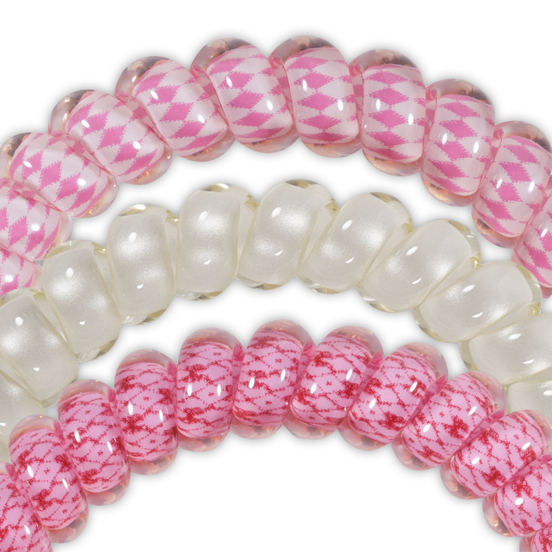 TELETIES - Spiral Hair Coils | Small | Cherry Bomb