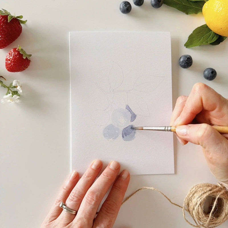 emily lex studio - Fruit paintable watercolor notecard set