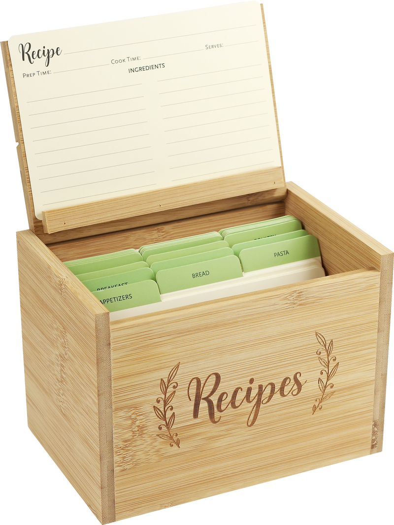 Peter Pauper Press - Bamboo Recipe Box Set