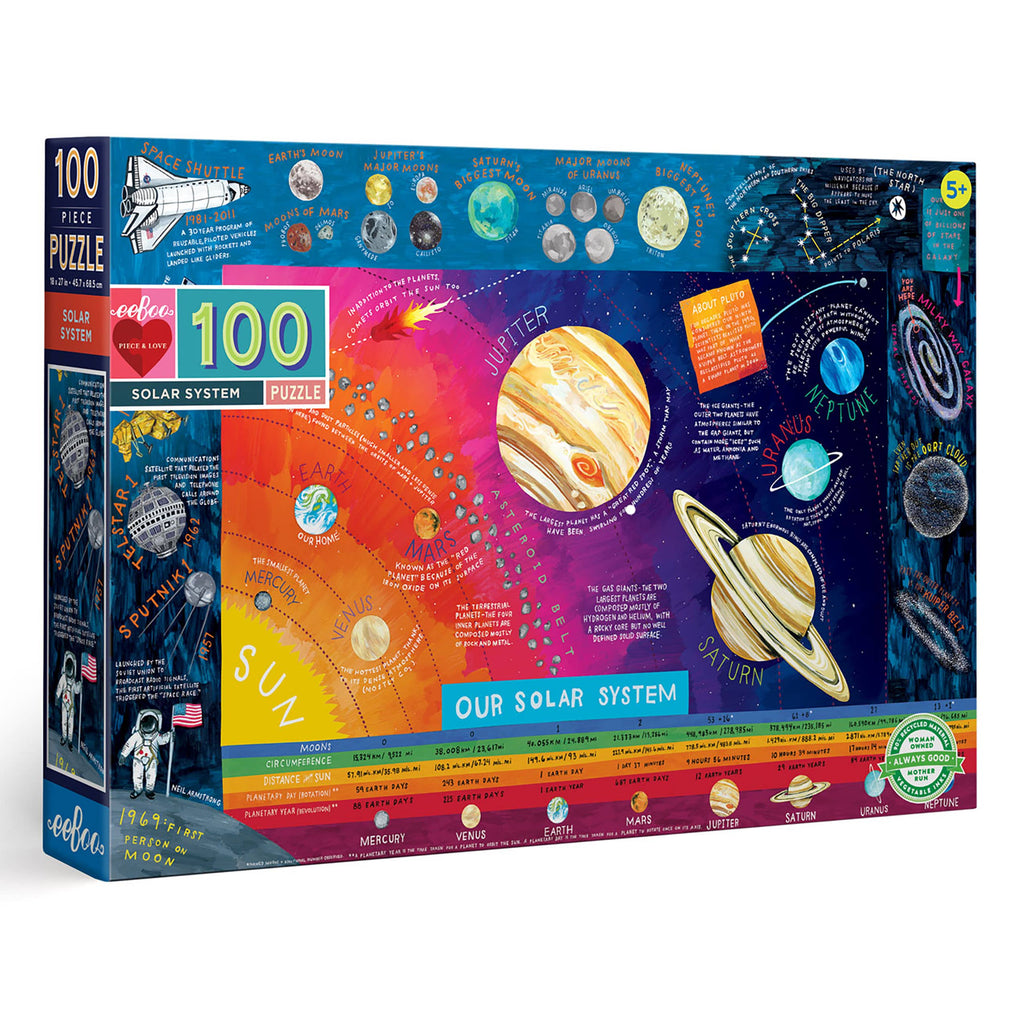 eeBoo - Solar System 100 Piece Puzzle