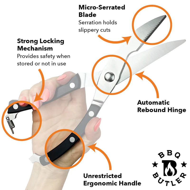 The BBQ Butler - Stainless Steel Poultry Shears