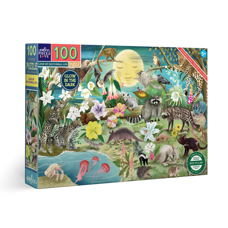 eeBoo - Love of Nocturnal Life 100 Piece Puzzle