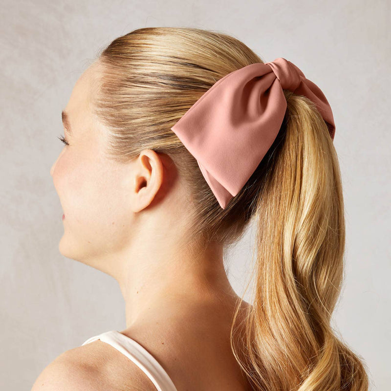 KITSCH - Recycled Fabric Bow Hair Clip - Rosewood