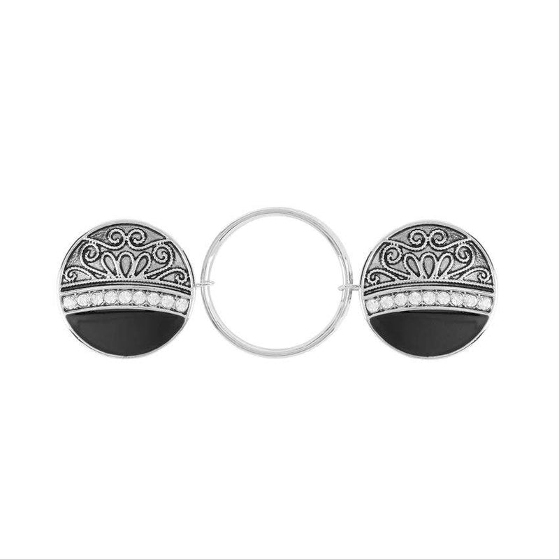 COCO + CARMEN - Embrace Fashion Fastener: Black/Silver