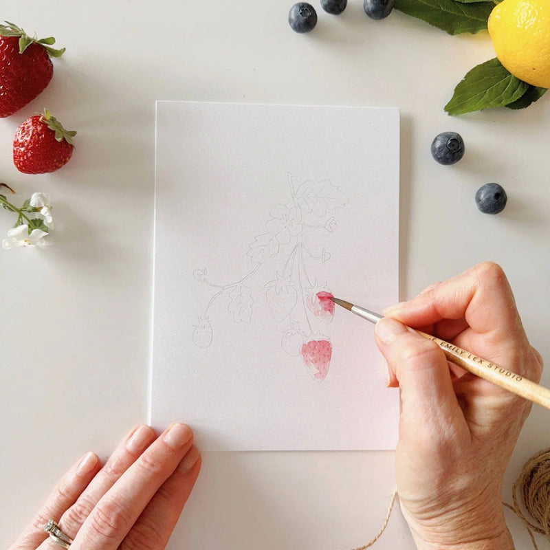 emily lex studio - Fruit paintable watercolor notecard set