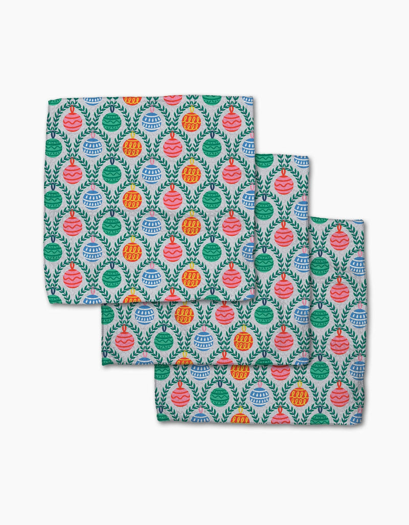 Geometry - Christmas Ornaments Dishcloth Set