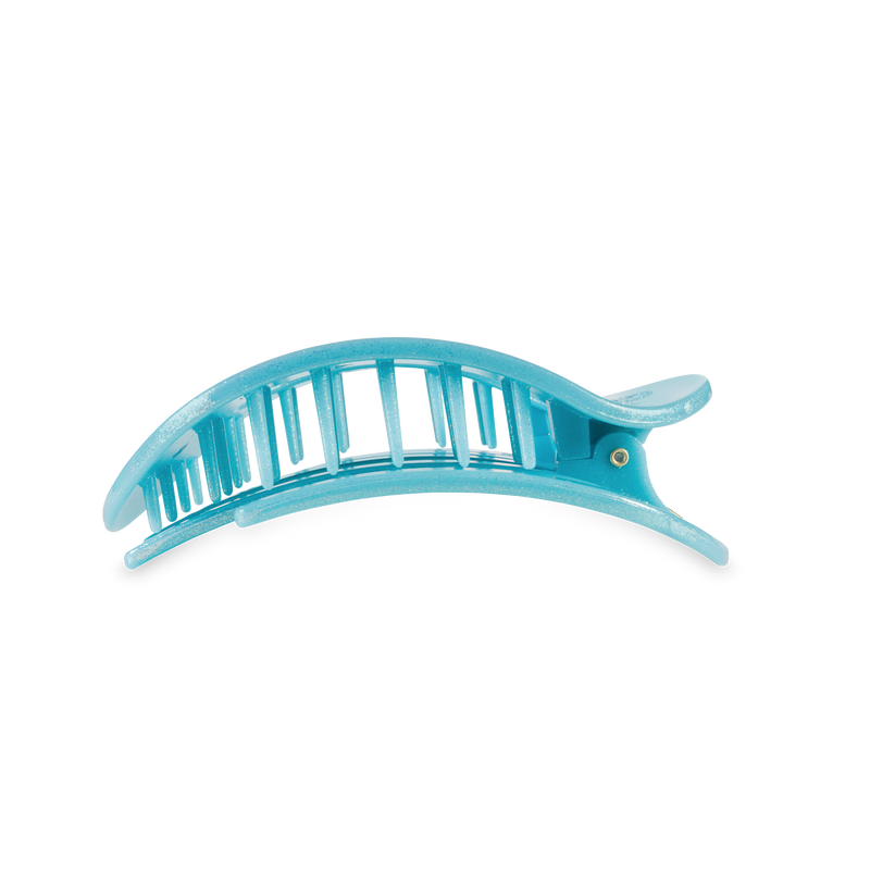 TELETIES - Round Flat Hair Clip | Medium | Blue Seas
