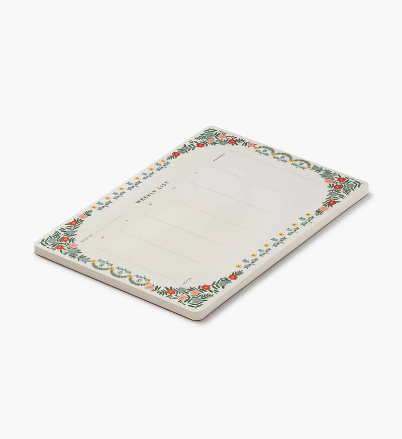 RIFLE PAPER CO. Weekly Desk Pad - Rosette