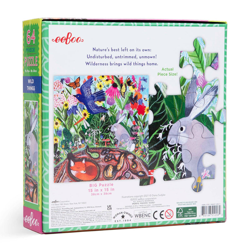 eeBoo - Wild Things 64 Piece Puzzle