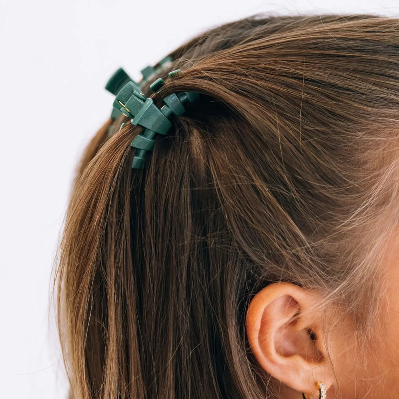 TELETIES - Classic Mistletoe Green Hair Clip - Assorted Sizes