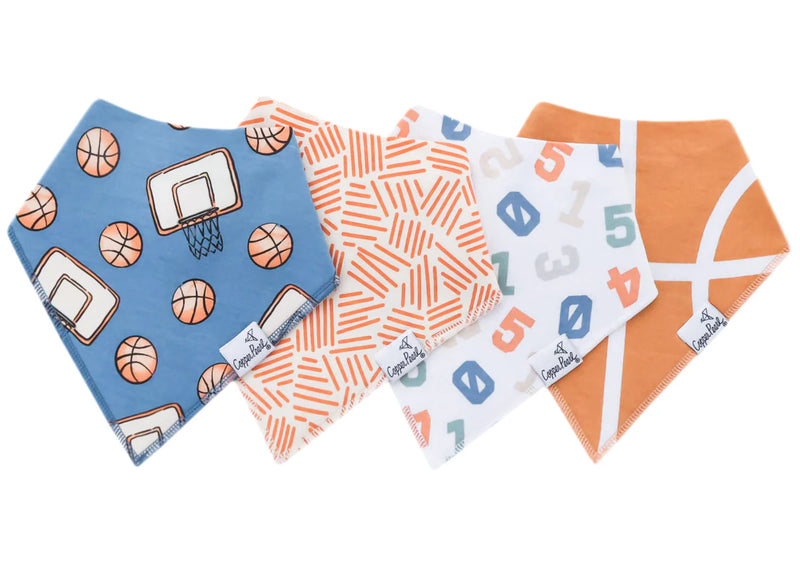 Copper Pearl Baby Bandana Bibs - Set of 4 (Assorted prints)