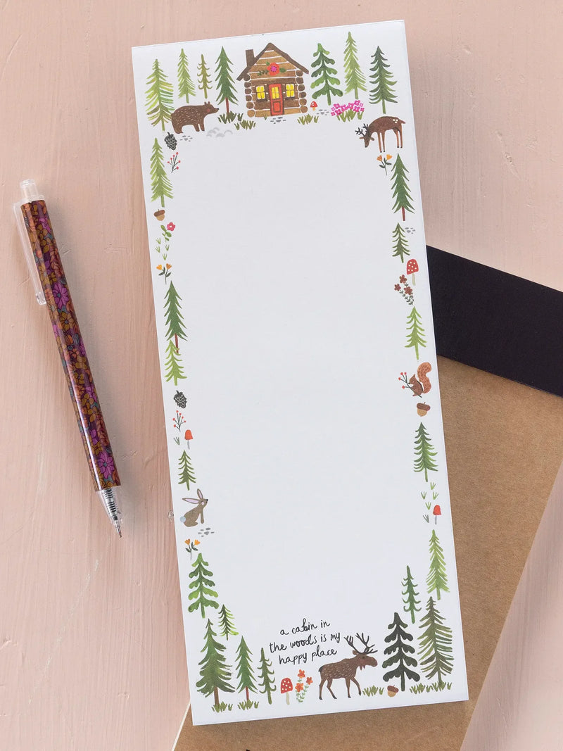 Natural Life Magnetic List Pad - Cabin in the Woods