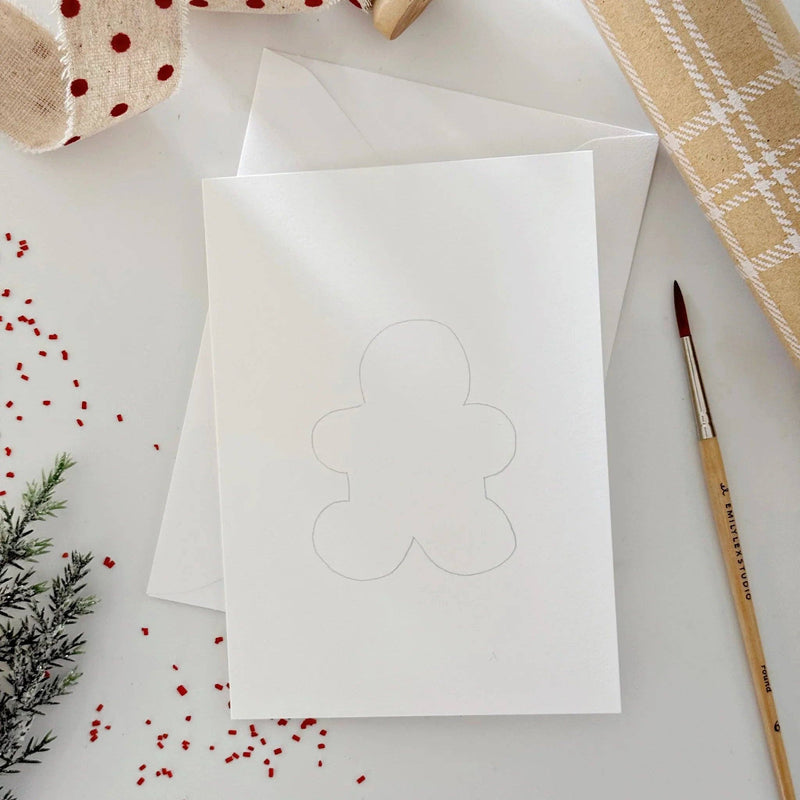 emily lex studio - Gingerbread paintable watercolor notecard set