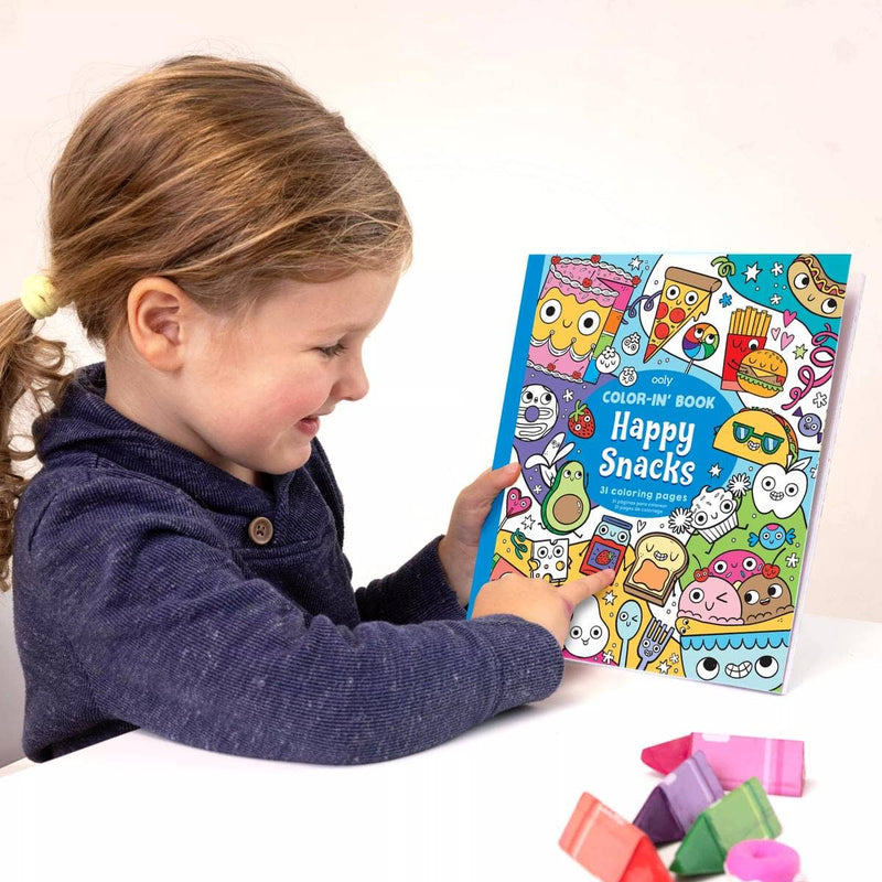 OOLY - Color-in' Book: Happy Snacks Coloring Book