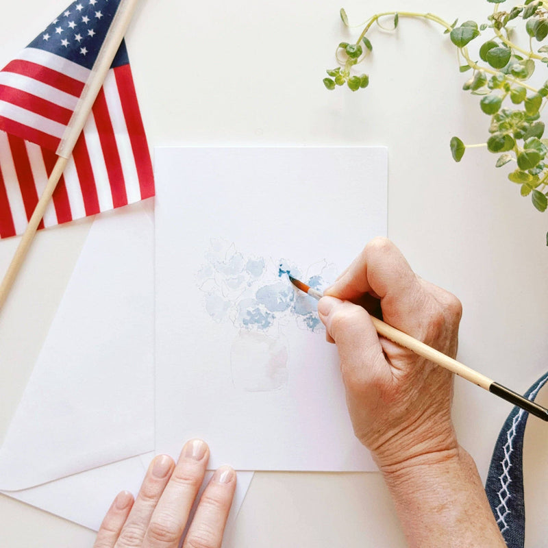 emily lex studio - Americana paintable watercolor notecard set