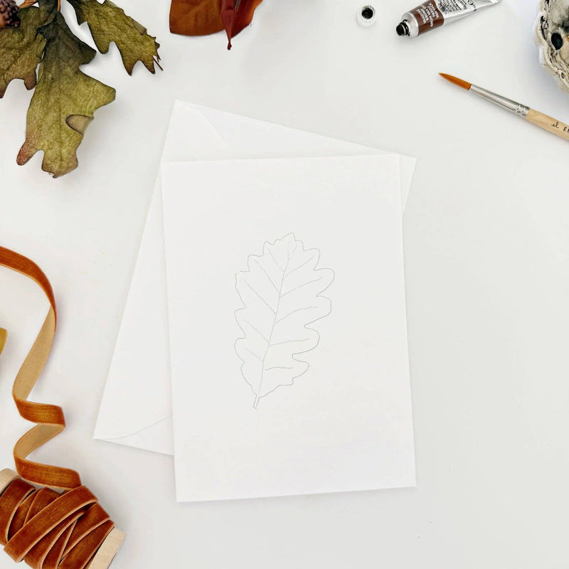 emily lex studio - Fall leaves paintable watercolor notecard set
