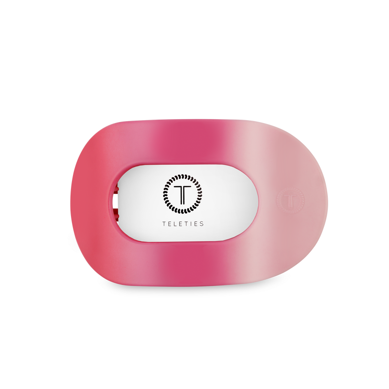 TELETIES - Flat Round Hair Clip | Medium | Kiss & Tell