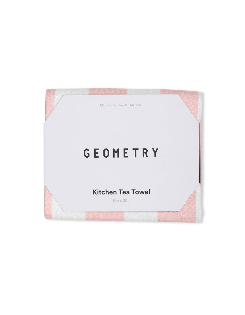 Geometry - Summer Bold Pink Tea Towel