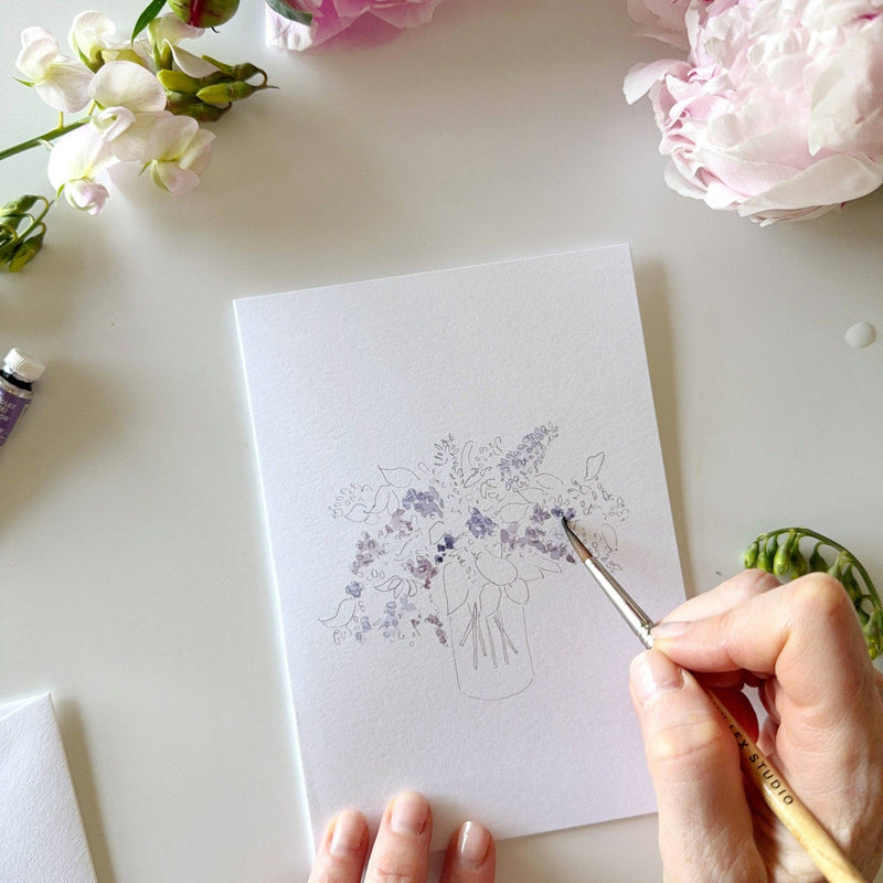 emily lex studio - Bouquets paintable notecards