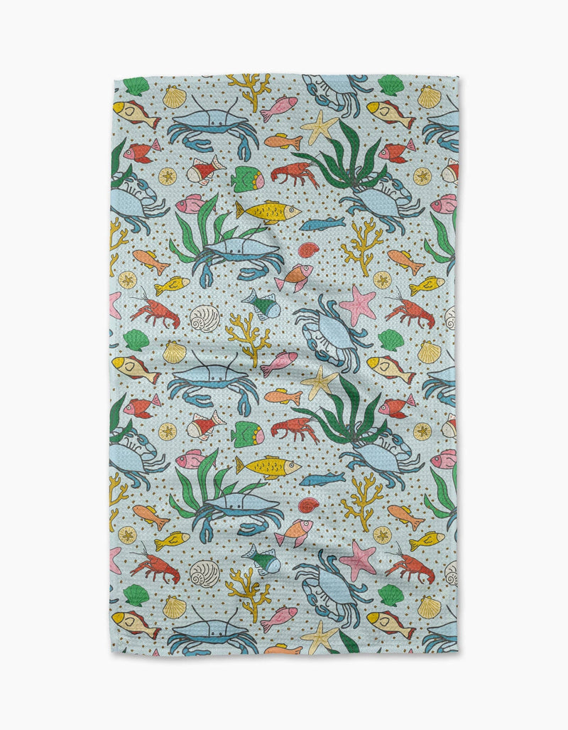 Geometry - Beneath the Waves Tea Towel