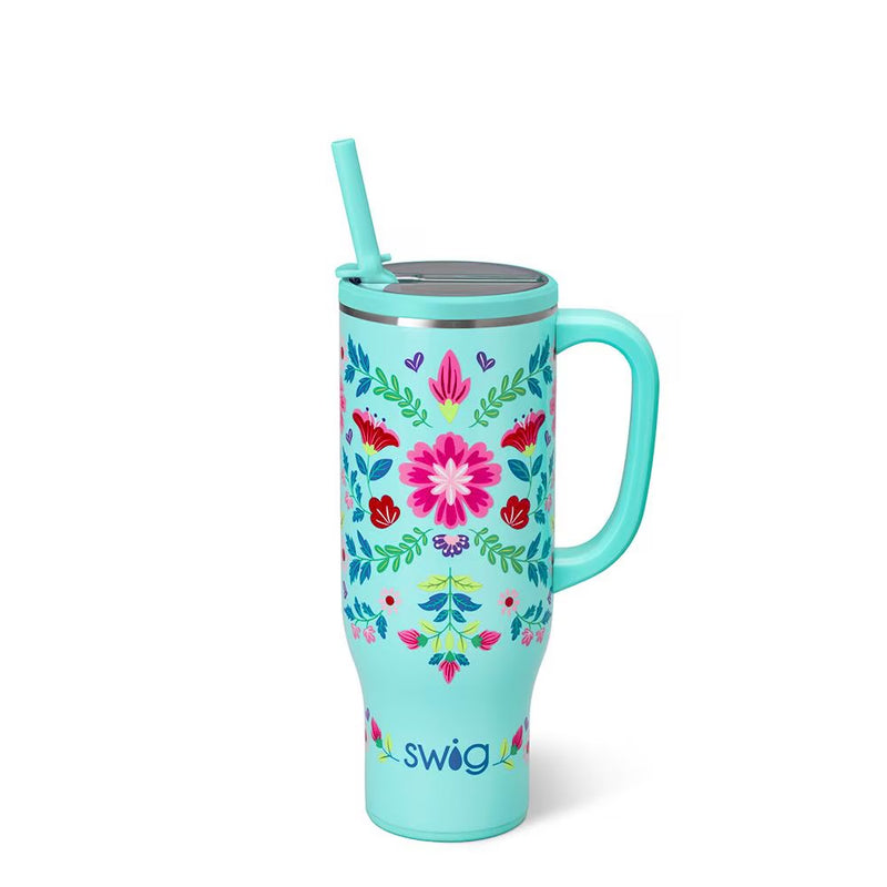 Swig Life Flora Azul Mega Mug (30oz)