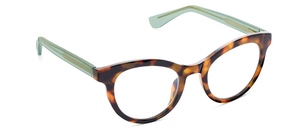 Peepers Readers - Tribeca - Tortoise/Green (with Blue Light Focus™ Eyewear Lenses)