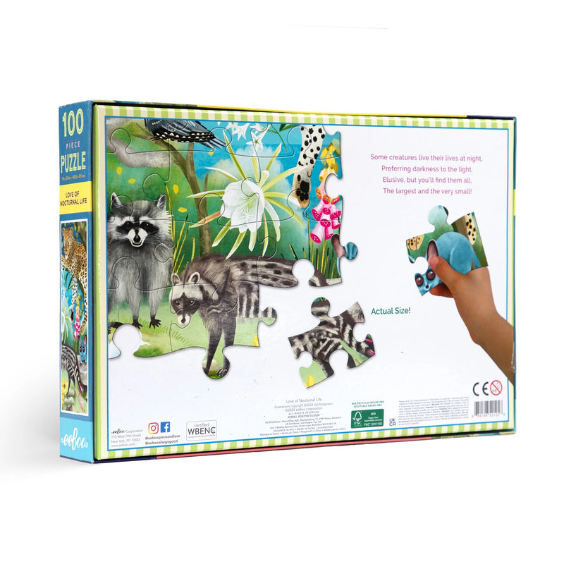 eeBoo - Love of Nocturnal Life 100 Piece Puzzle