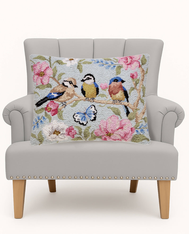 Peking Handicraft - Chinoiserie Birds Hook Pillow