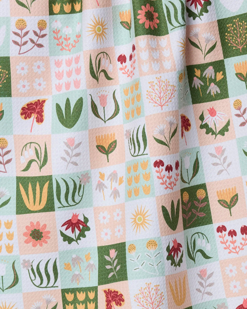 Geometry - Patchwork Garden Tea Towel