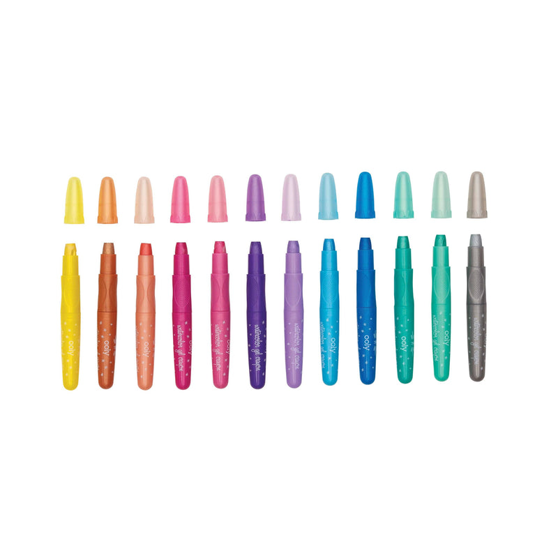 OOLY - Rainbow Sparkle: Watercolor Gel Crayons (Set of 12)