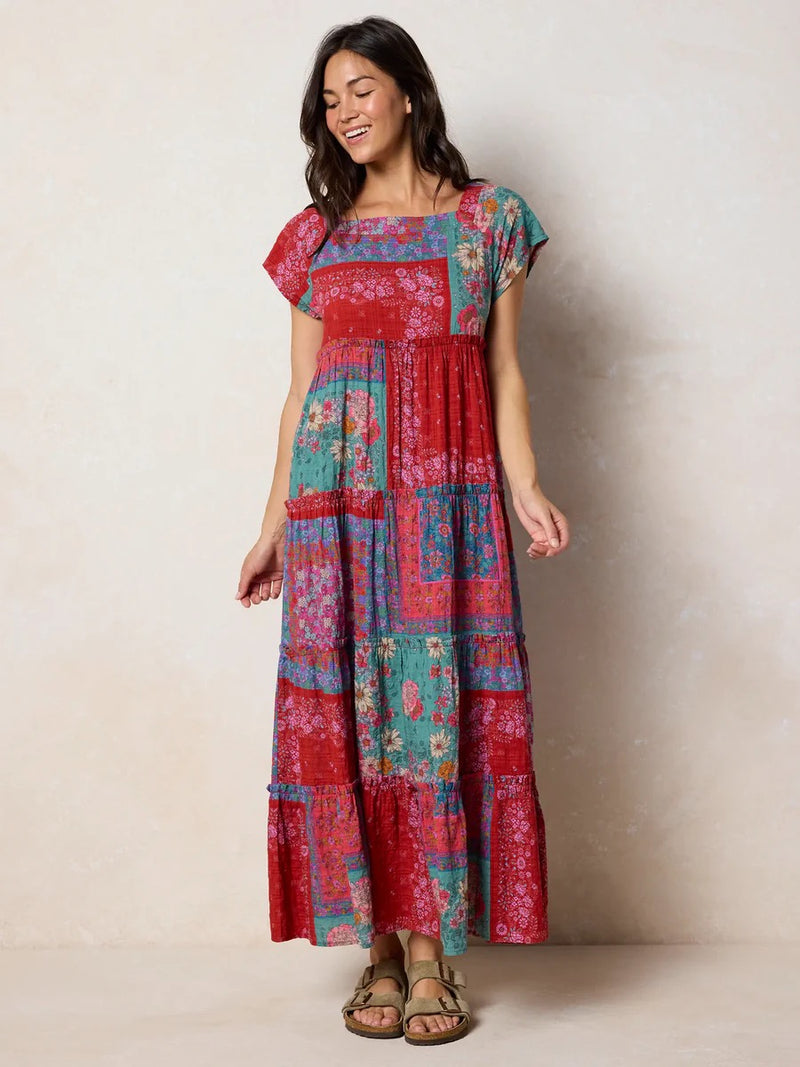 Natural Life Berkley Maxi Dress - Jewel Positano Scarf