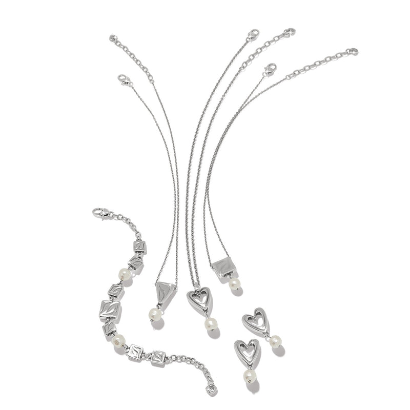 Brighton Cascade Heart Pearl Post Drop Earrings