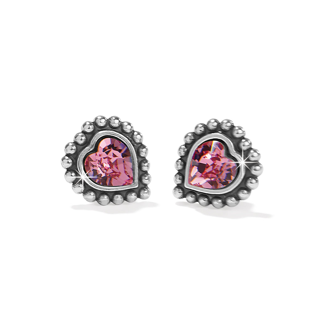 Brighton Shimmer Heart Mini Post Earrings - Pink