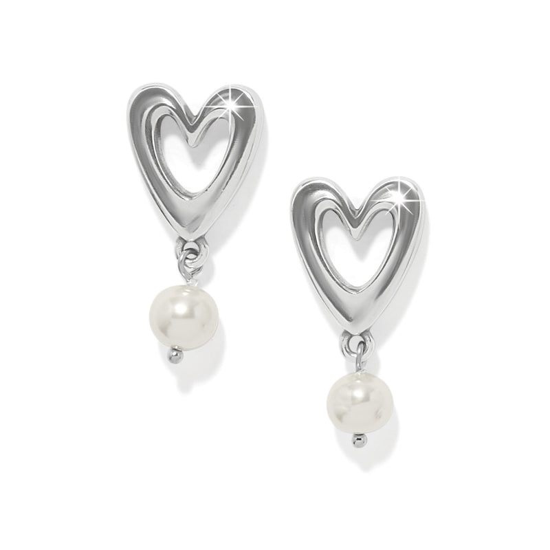 Brighton Cascade Heart Pearl Post Drop Earrings