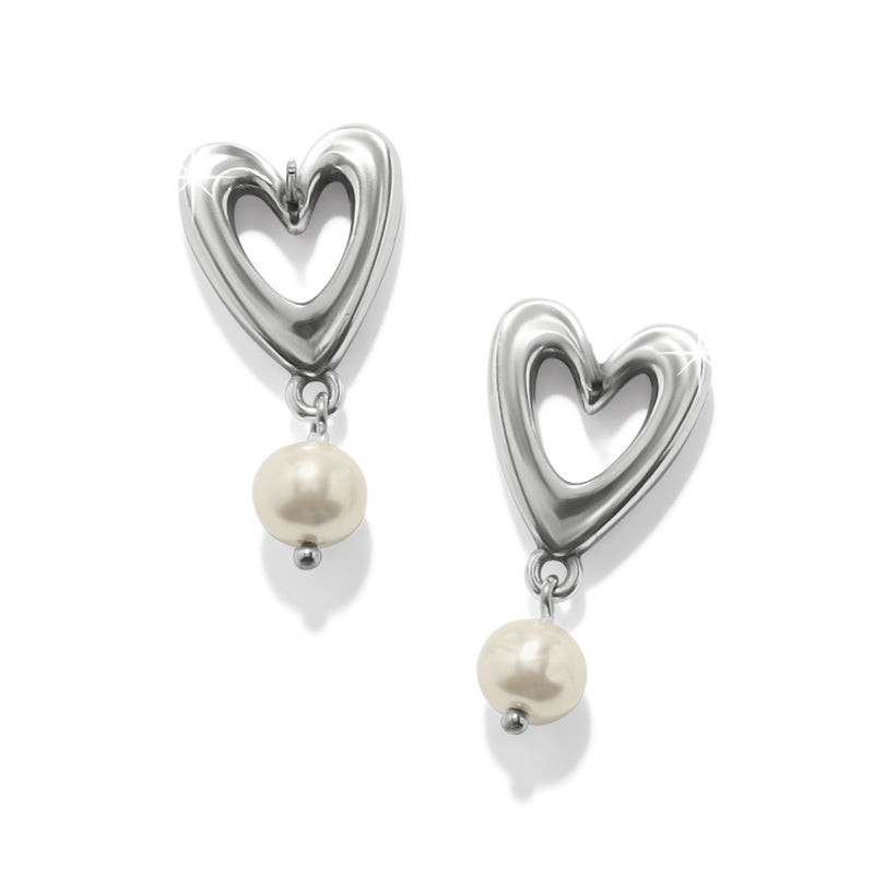 Brighton Cascade Heart Pearl Post Drop Earrings