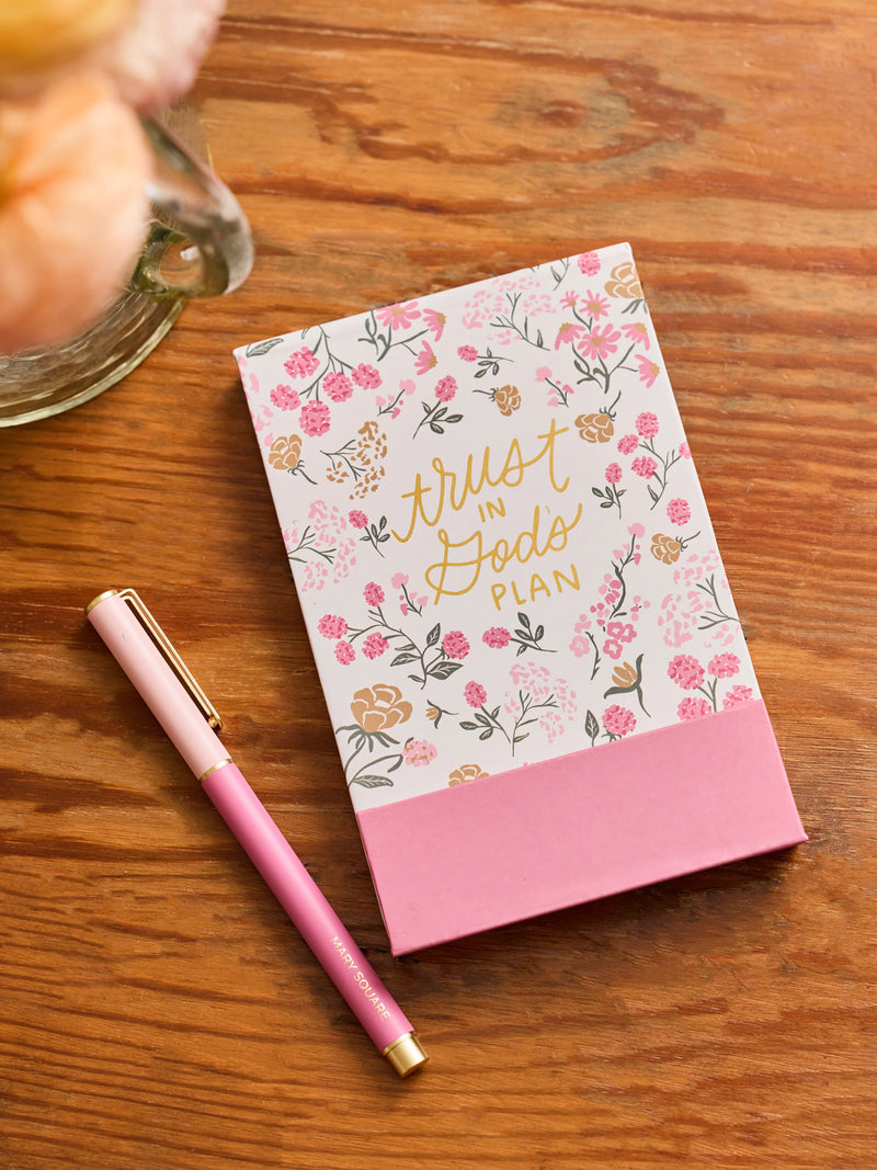Mary Square Flip Notepad | Trust in God's Plan