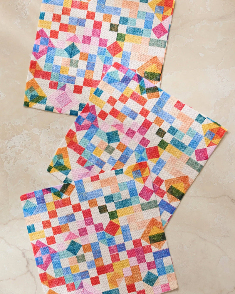 Geometry - Patchwork Geo Dishcloth Set