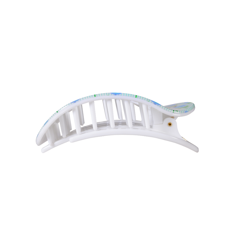 TELETIES - Blue Marigold | Medium | Flat Round Hair Clip