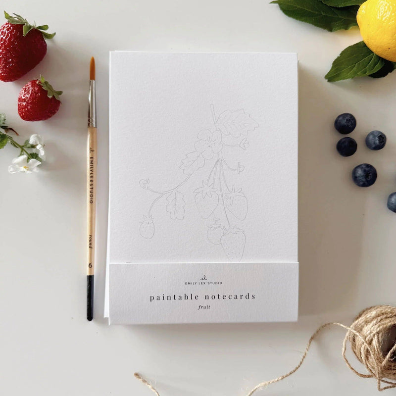 emily lex studio - Fruit paintable watercolor notecard set