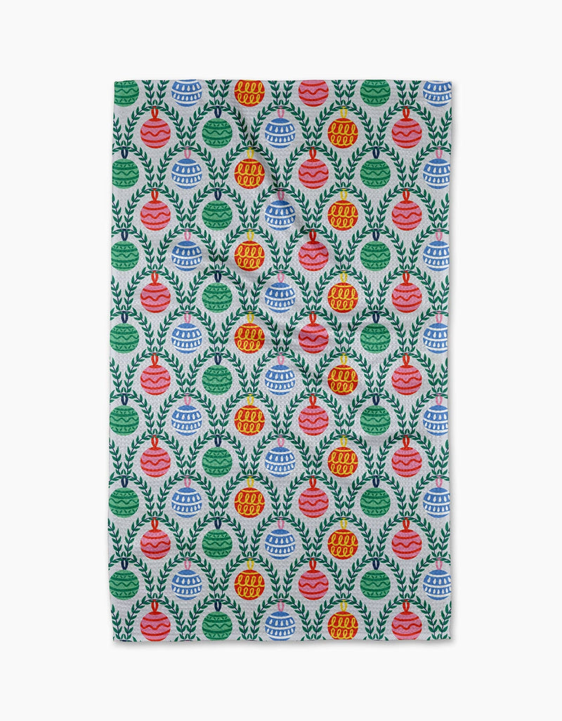 Geometry - Christmas Ornaments Tea Towel