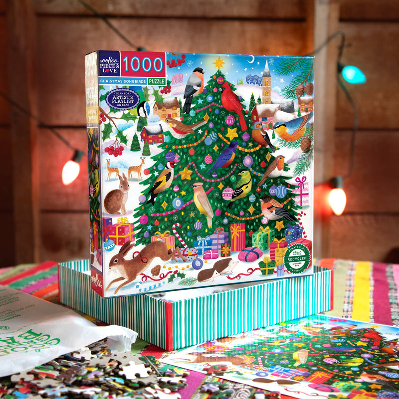 eeBoo - Christmas Songbirds 1000 Piece Puzzle