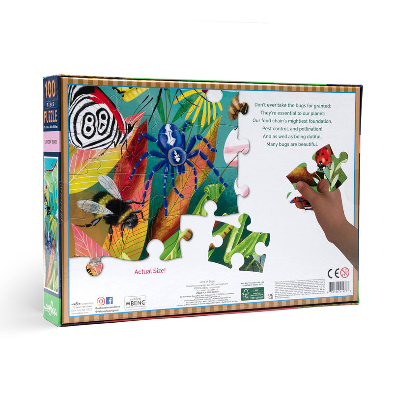 eeBoo - Love of Bugs 100 Piece Puzzle