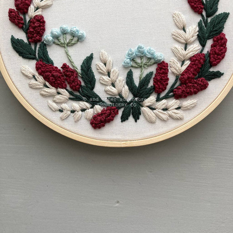 And Other Adventures Embroidery Co - Hand Embroidery Kit - Kensington Crimson