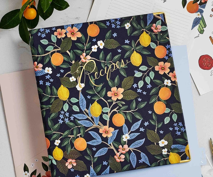RIFLE PAPER CO. Recipe Binder - Citrus Grove