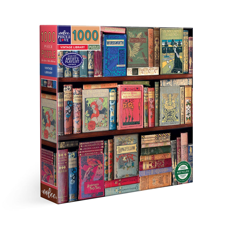 eeBoo - Vintage Library 1000 Piece Puzzle