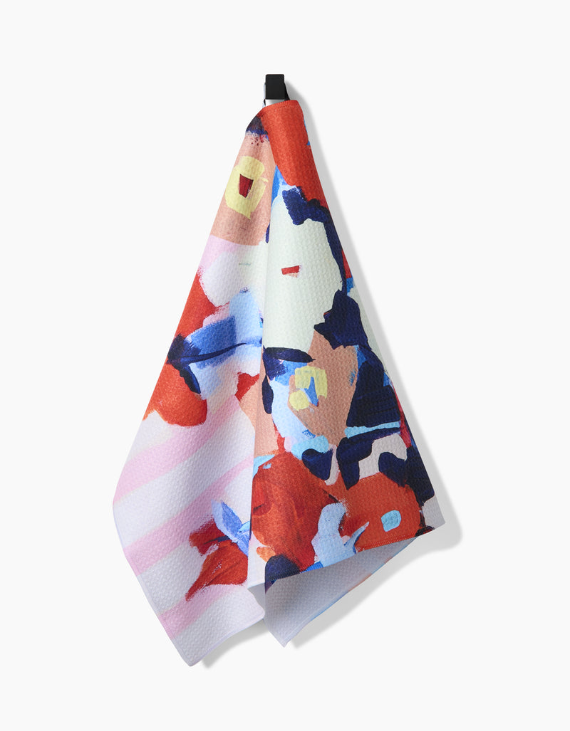 Geometry - Raspberry Fluff Tea Towel