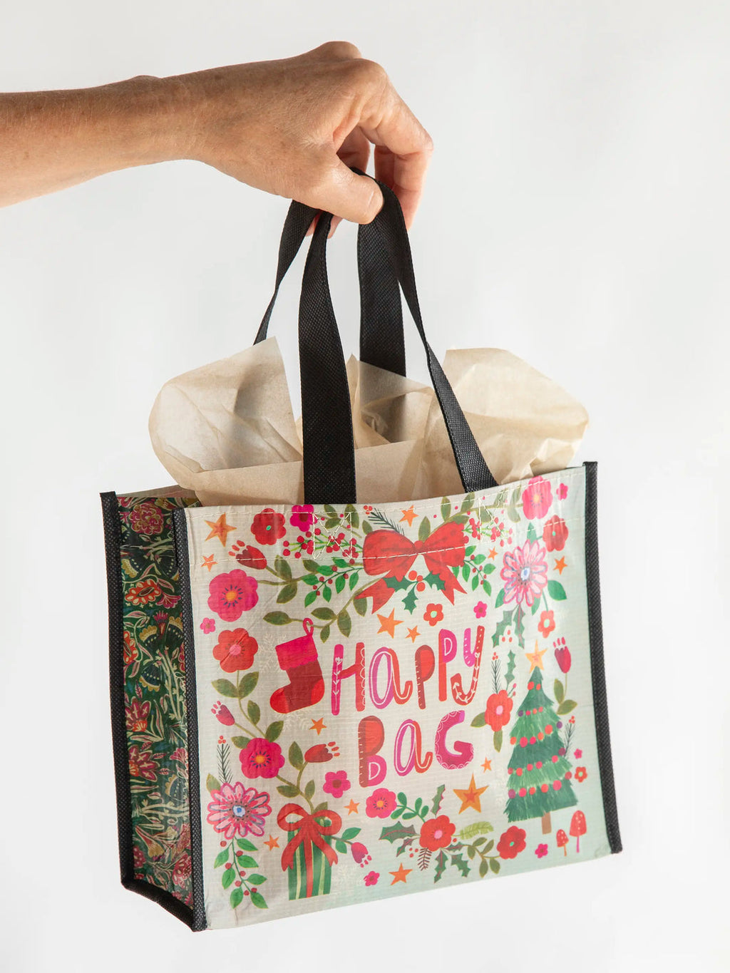 Natural Life Recycled Medium Happy Bag - Holiday