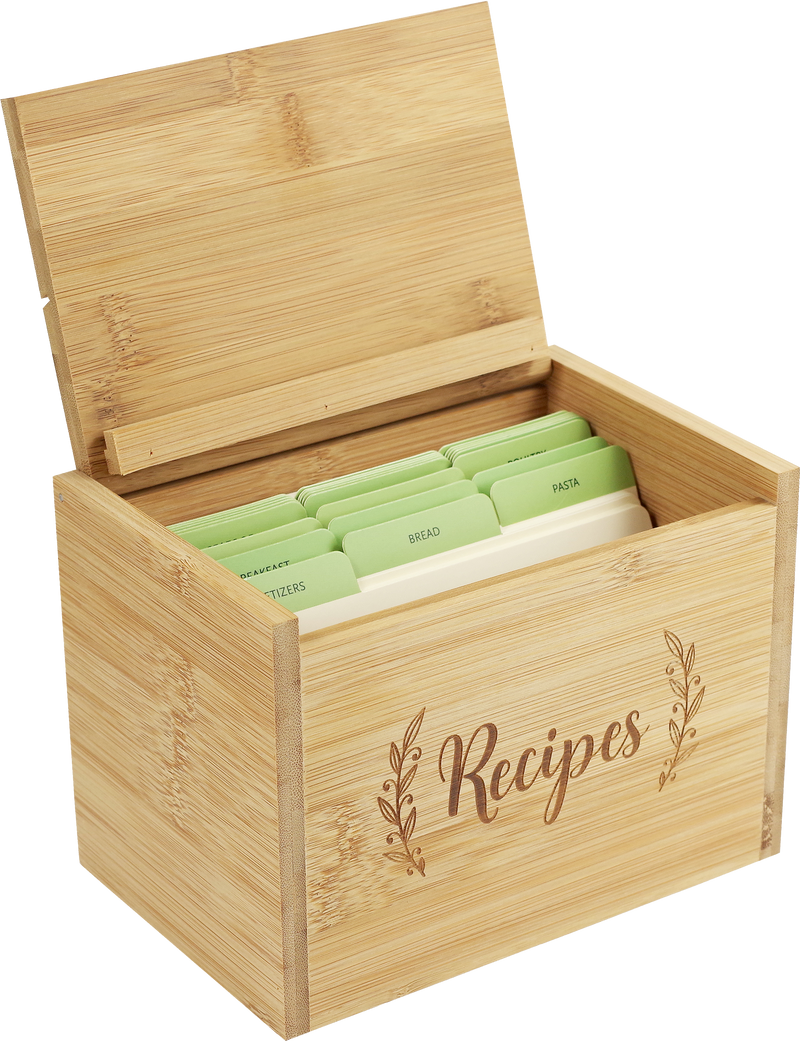 Peter Pauper Press - Bamboo Recipe Box Set