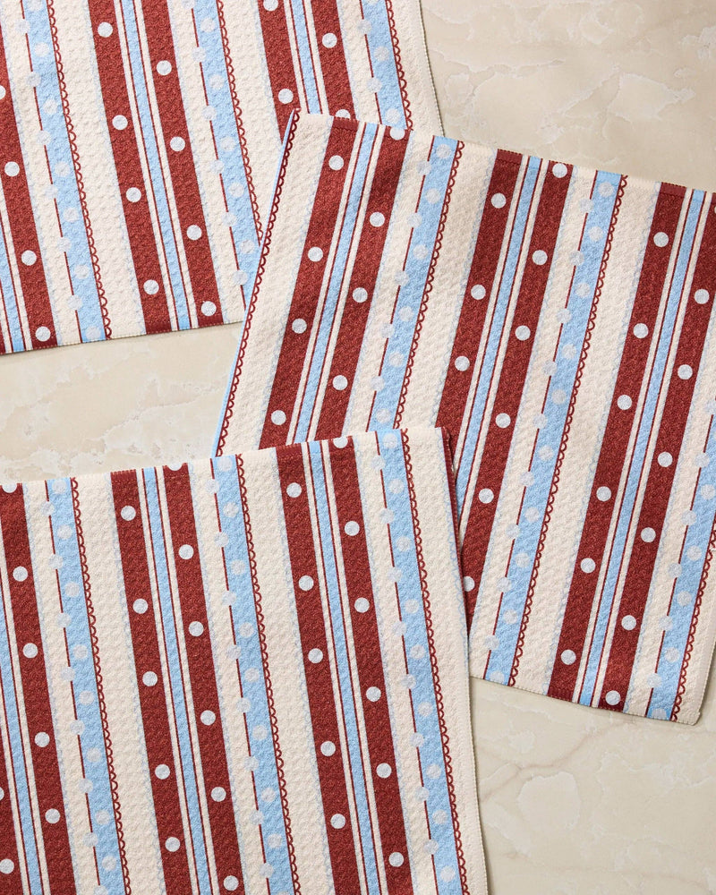 Geometry - Blue Skies Stripes Dishcloth Set